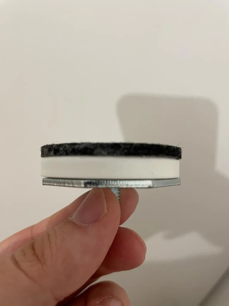 Adsamm feltrini autoadesivi Ø50 mm neri 8 pezzi