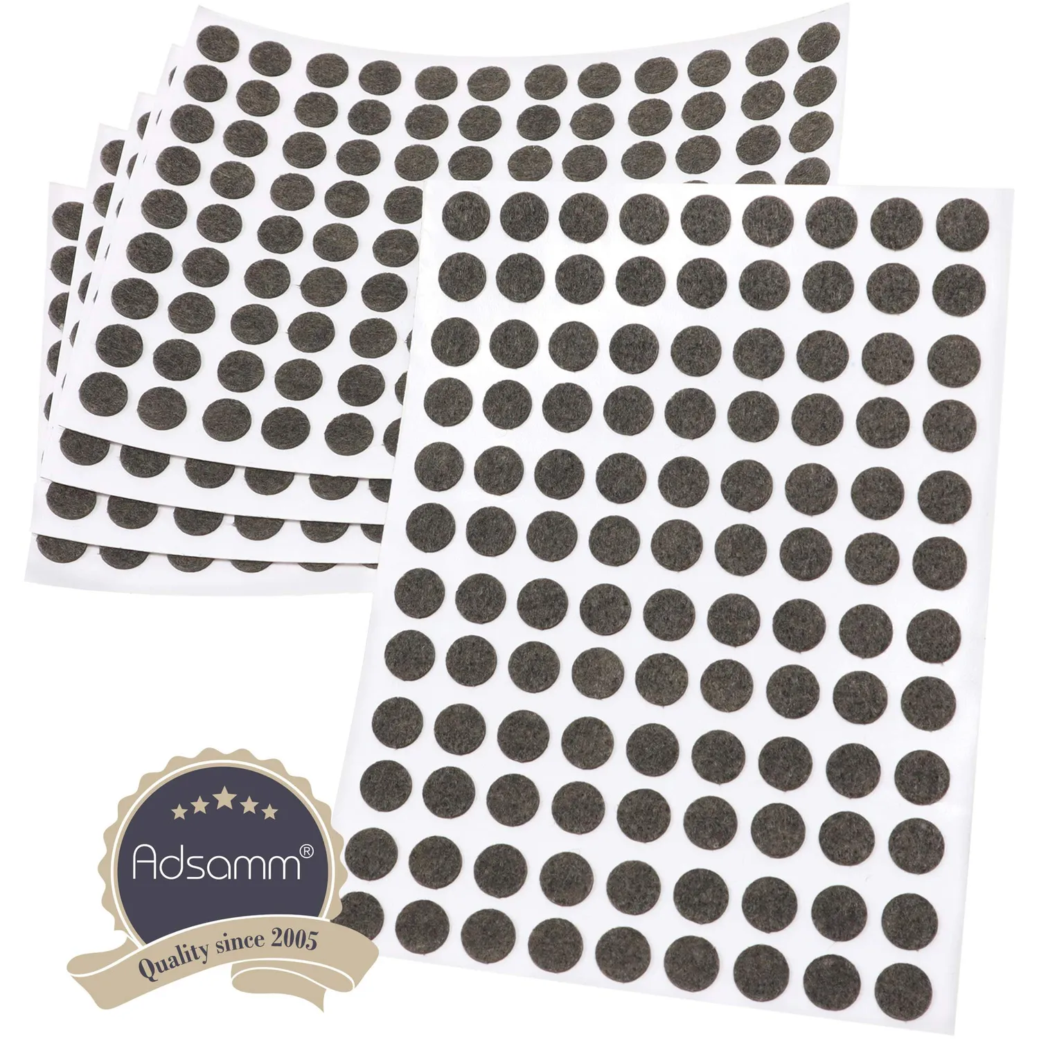 Adsamm Feltrini Ultrasottili Ø 10 mm Marroni 540 Pezzi 1,5 mm