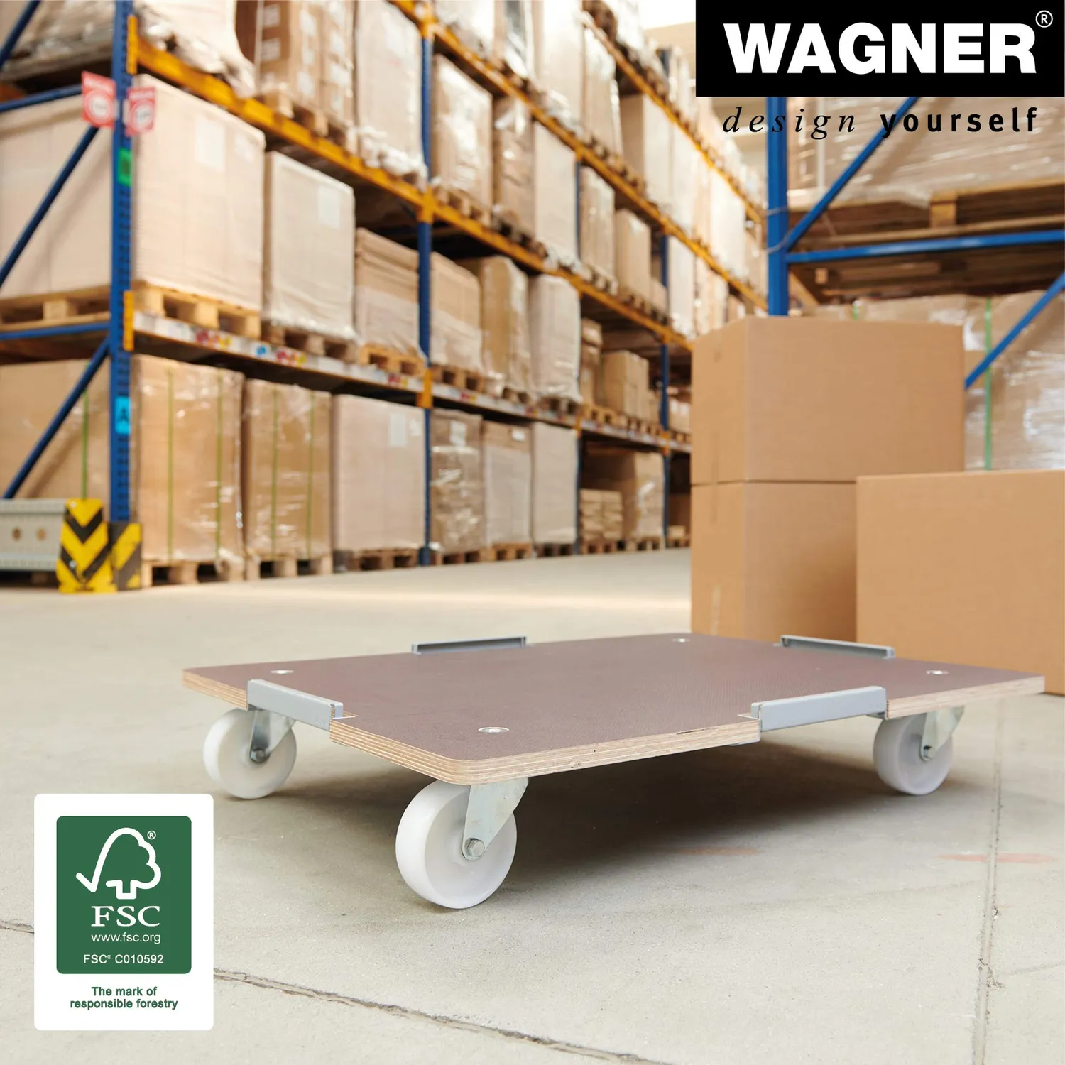 Wagner MM 1379 carrello trasporto 80x60 cm 400 kg antiscivolo