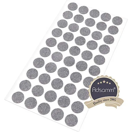 Adsamm feltrini ultrasottili ø 16 mm grigi 50 pezzi 1,5 mm