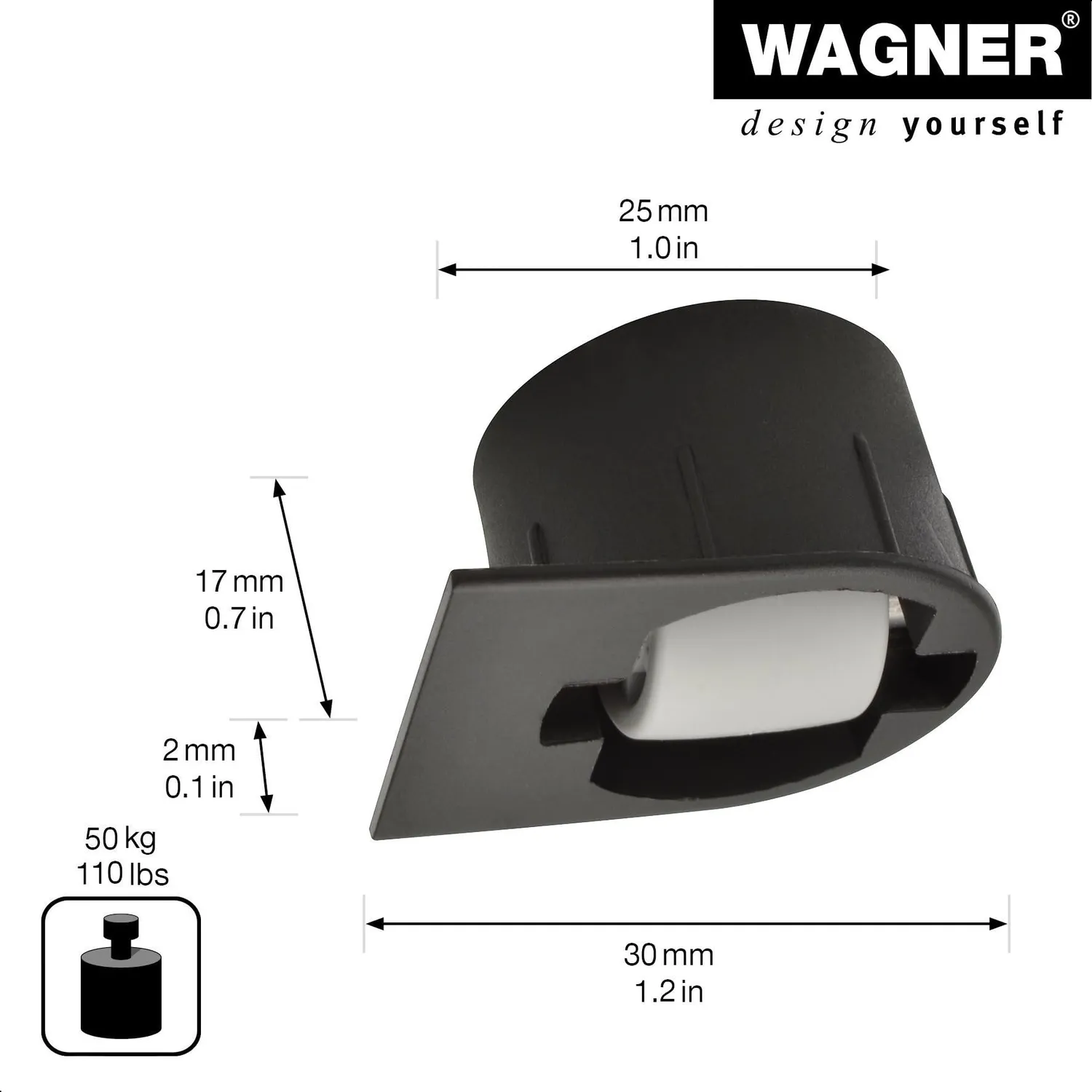 Wagner BSR RO 7057 rotella a scomparsa Ø15 mm portata 50 kg