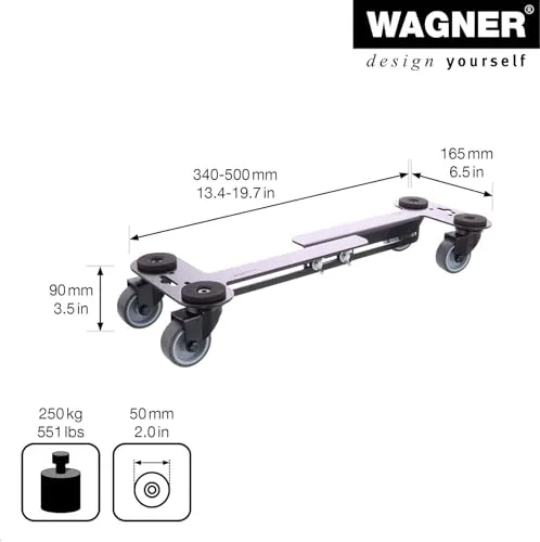 WAGNER carrello mobili estraibile 59-86 cm 250 kg