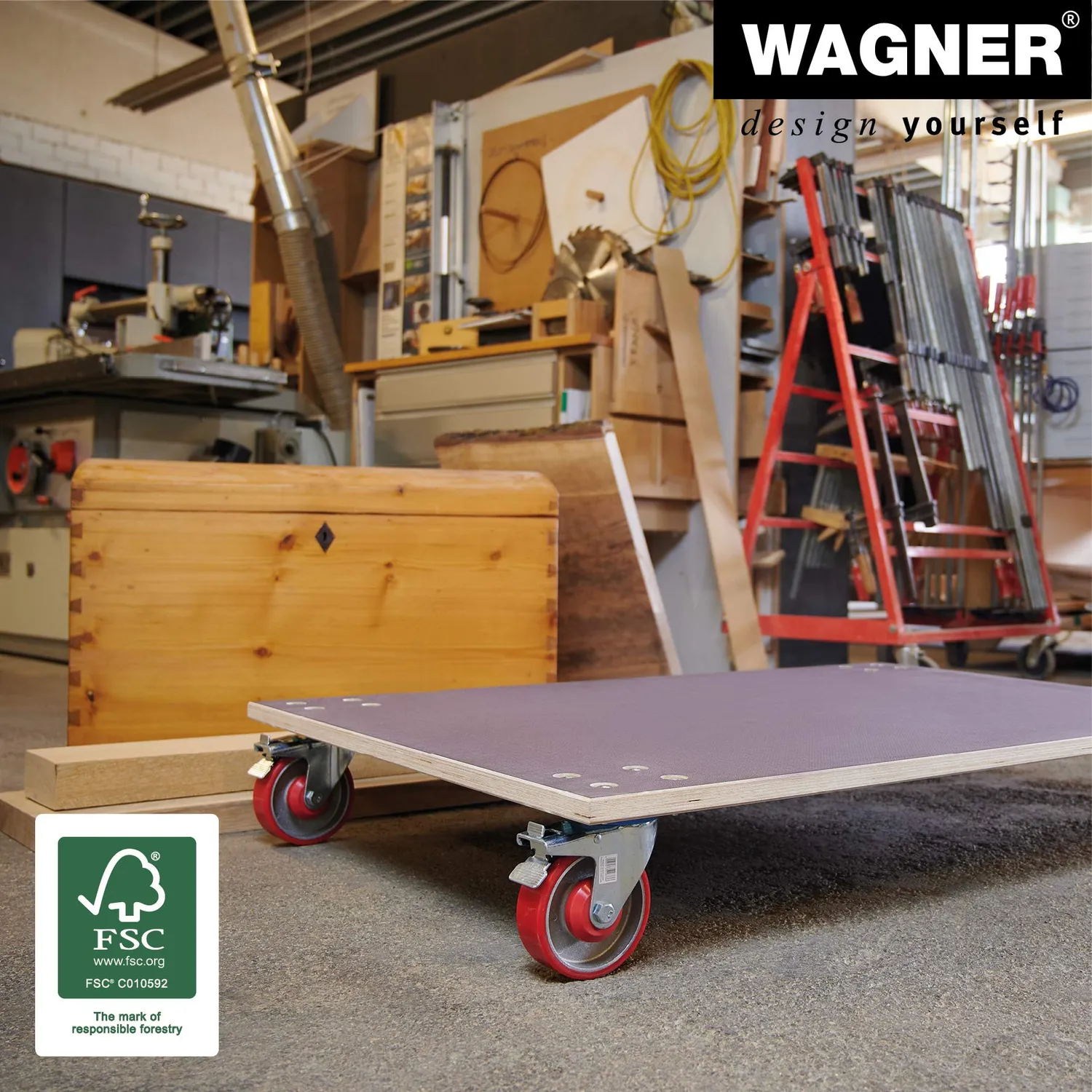Wagner MM 1349 carrello trasporto 120x80 cm 1000 kg legno