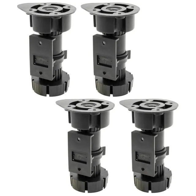 Wagner 12041500 piedini cucina regolabili neri 4pz 96-166mm