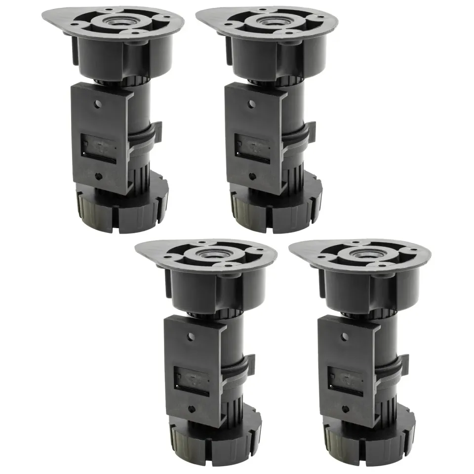 Wagner 12041500 piedini cucina regolabili neri 4pz 96-166mm