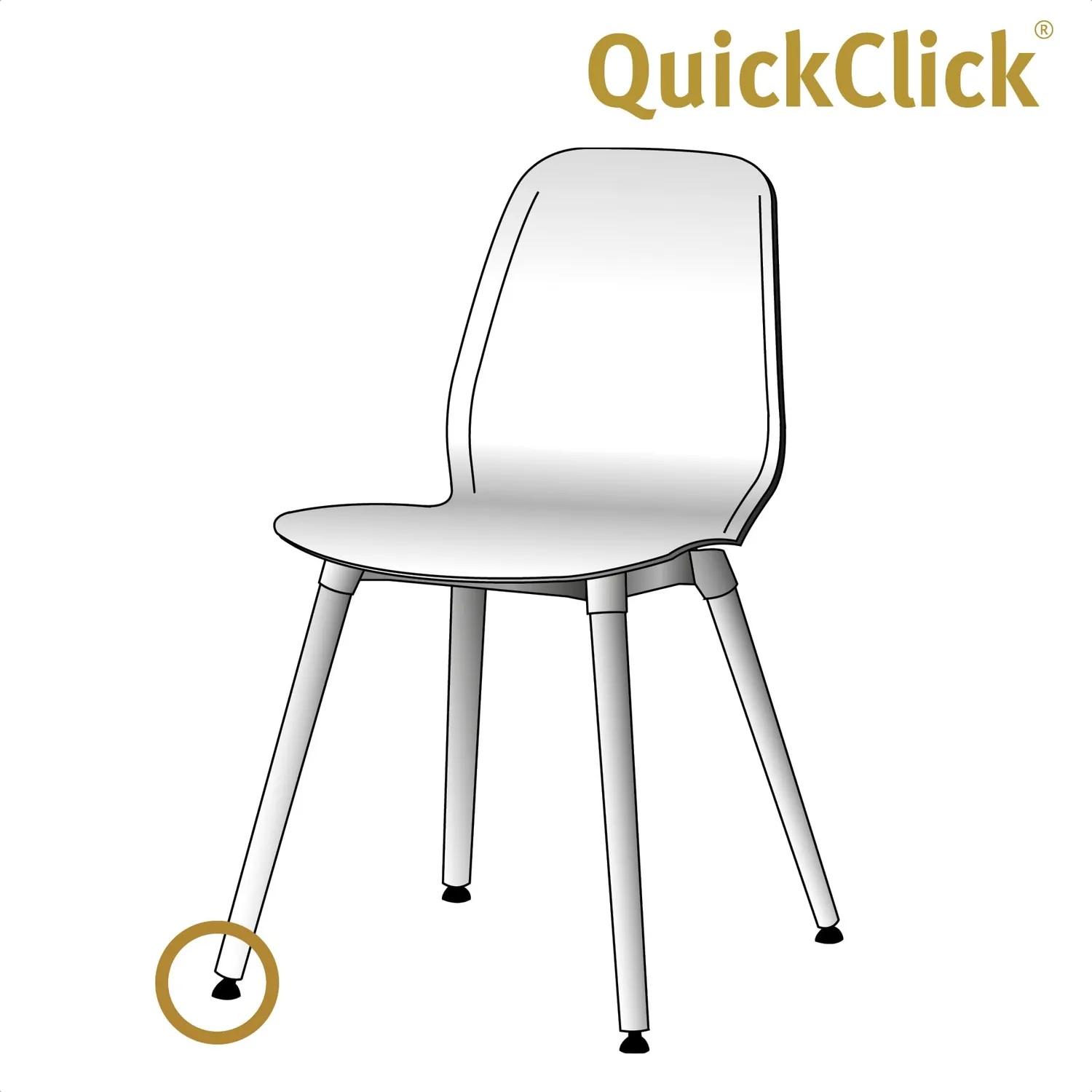 WAGNER QuickClick Inserto DUO Feltro 16/20 mm Set 4 Pezzi Lana