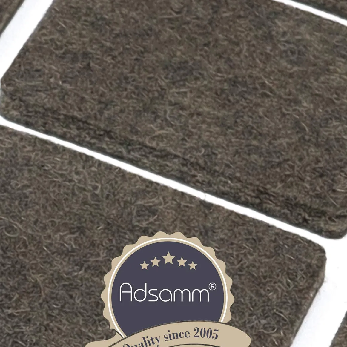 Adsamm feltrini autoadesivi marroni 25x35 mm 120 pezzi