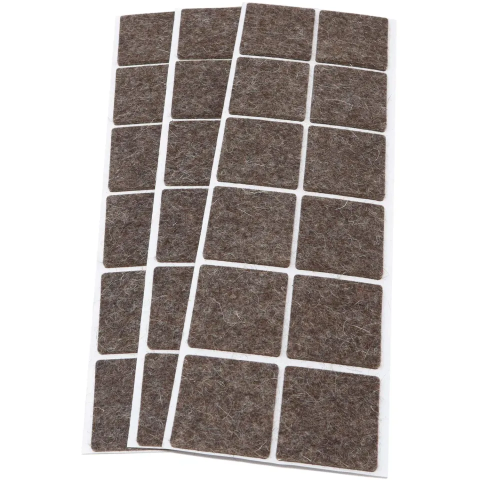 Adsamm Feltrini Quadrati 40x40 mm Marrone 36 Pezzi Lana