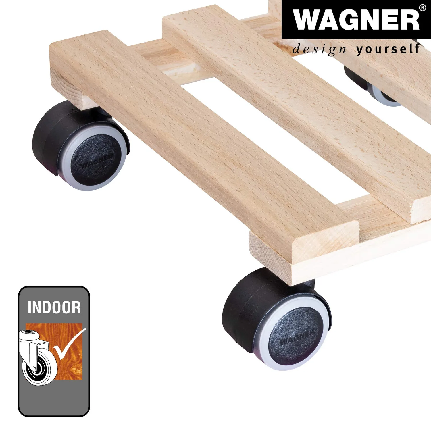 Wagner Paletti carrello piante 25x25 cm faggio morbido