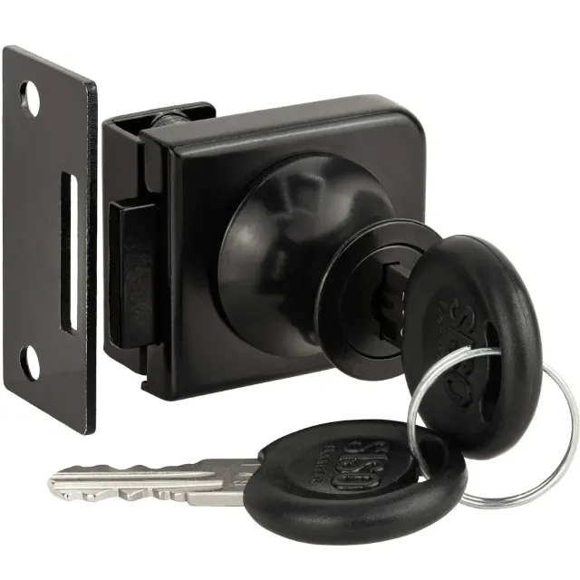 Gedotec Econo Black Serratura Mobili Vetro 4-8 mm 1 Pezzo