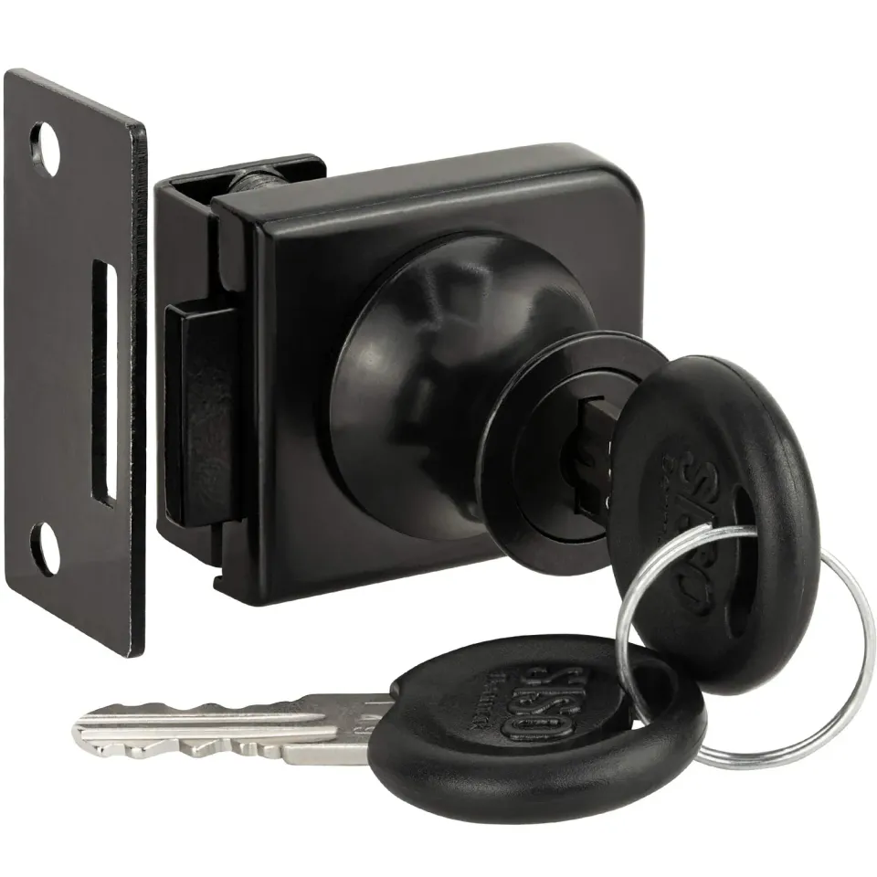 Gedotec Econo Black Serratura Mobili Vetro 4-8 mm 1 Pezzo