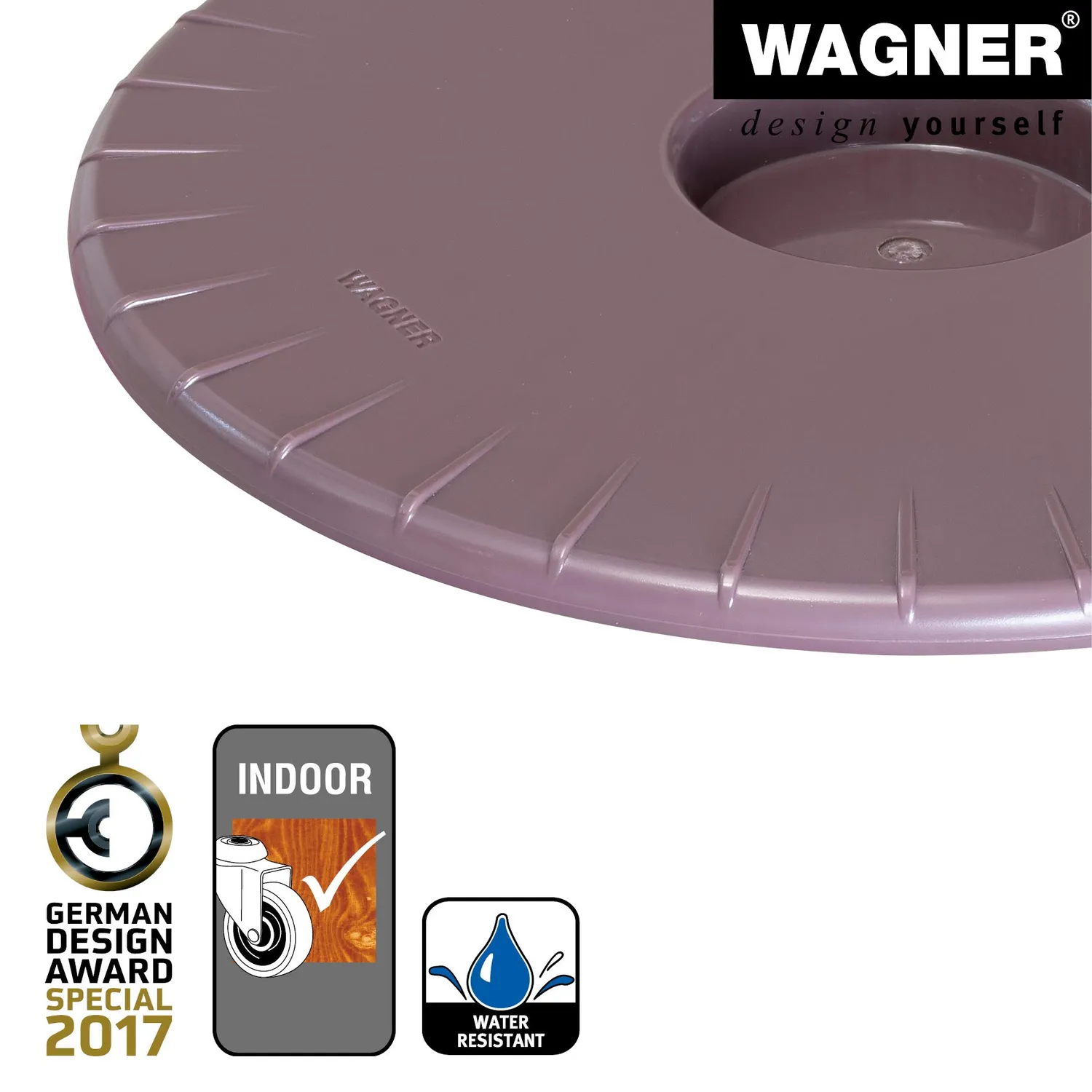 Wagner Ultraflat 20044001 carrello piante Ø 30 cm malva 100 kg