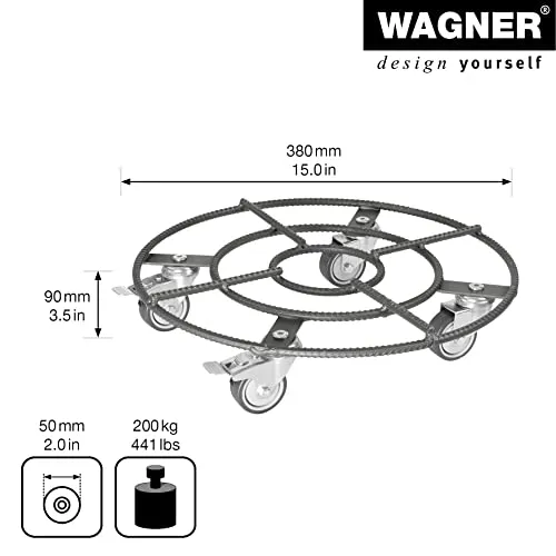 Wagner BautaHL GH 0947 sottovaso acciaio Ø 38 cm 200 kg