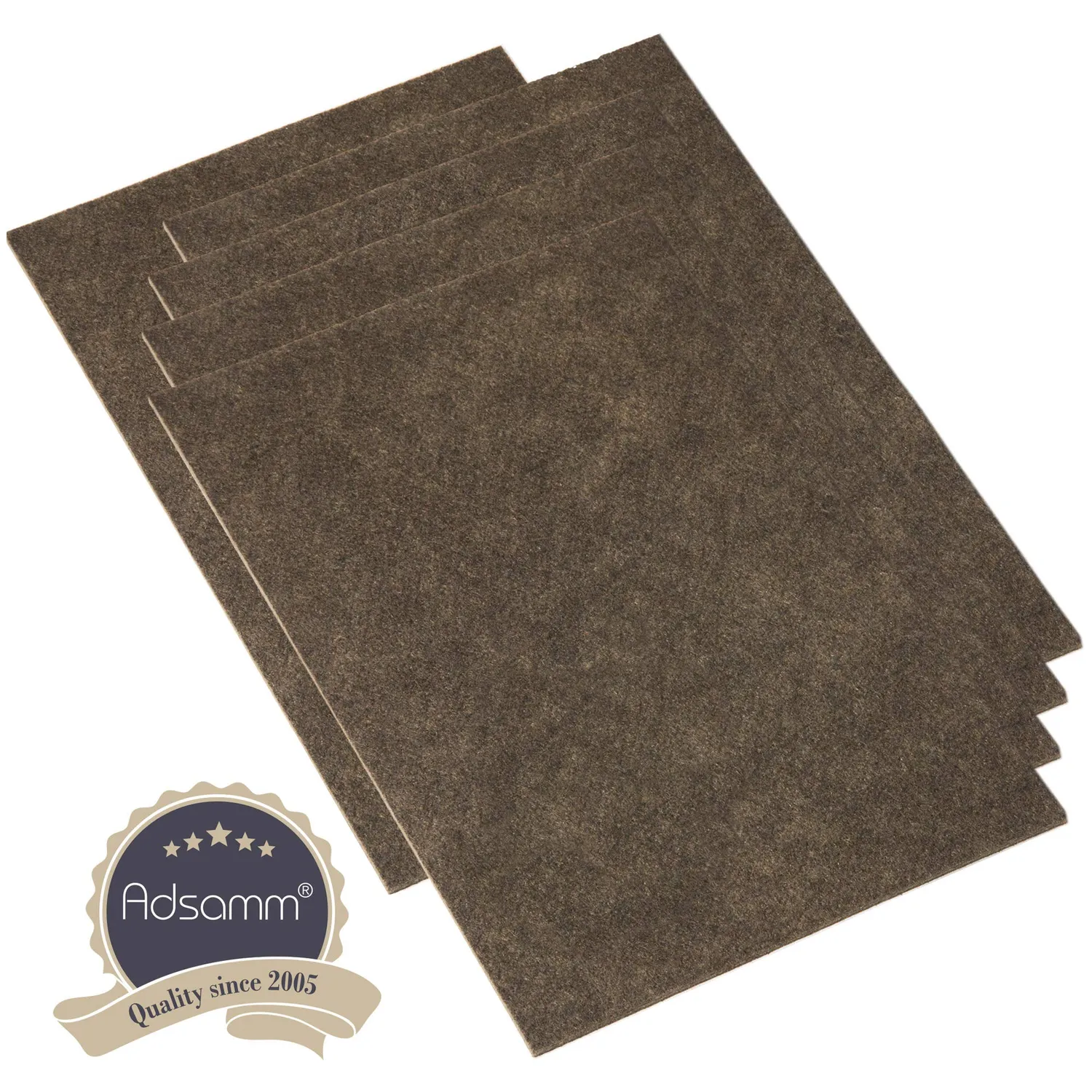 Adsamm fogli feltro autoadesivo marrone 200x300 mm 5 pz