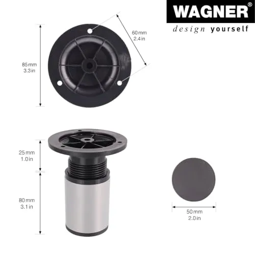 WAGNER Telescope ST 0480 piede mobile 80-105 mm grigio
