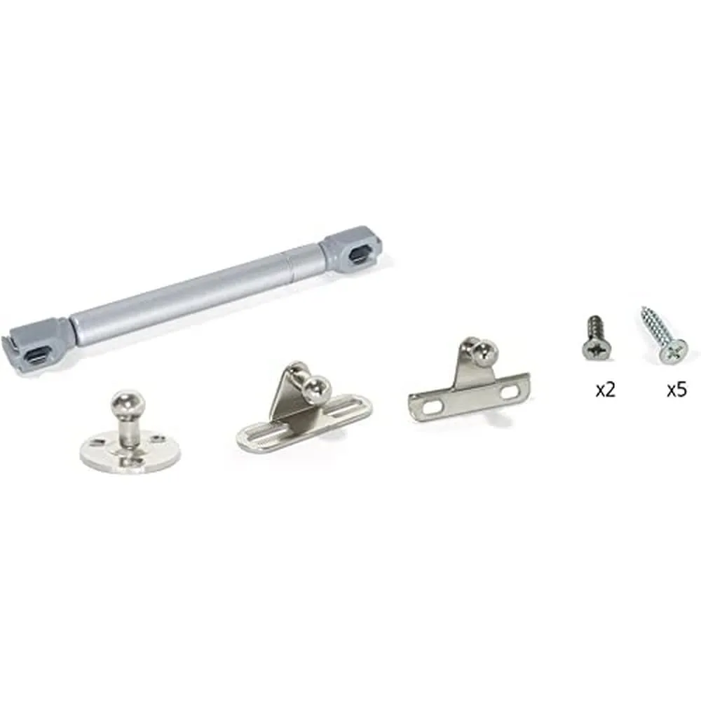 Emuca 1274525 Kit Pistone a Gas 11Kg 80mm 10 Pezzi