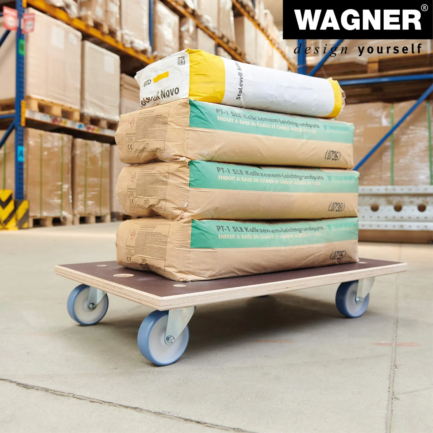Wagner MM 1146 Carrello Trasporto 78x49 cm 500 kg MaxiGrip