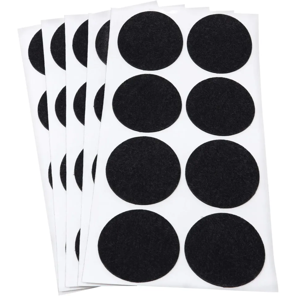 Adsamm feltrini autoadesivi 50 mm neri 40 pezzi ultrasottili