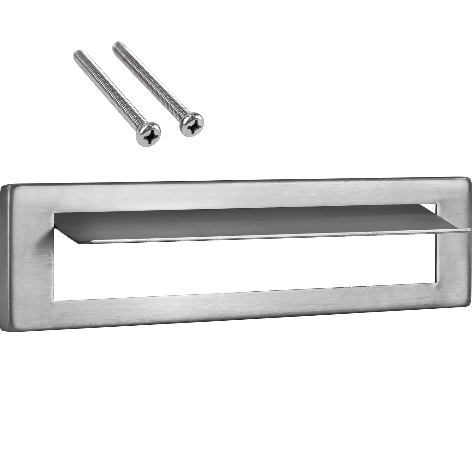Gedotec sportello lettere inox 1 pezzo 340x76 esterno spazzolato