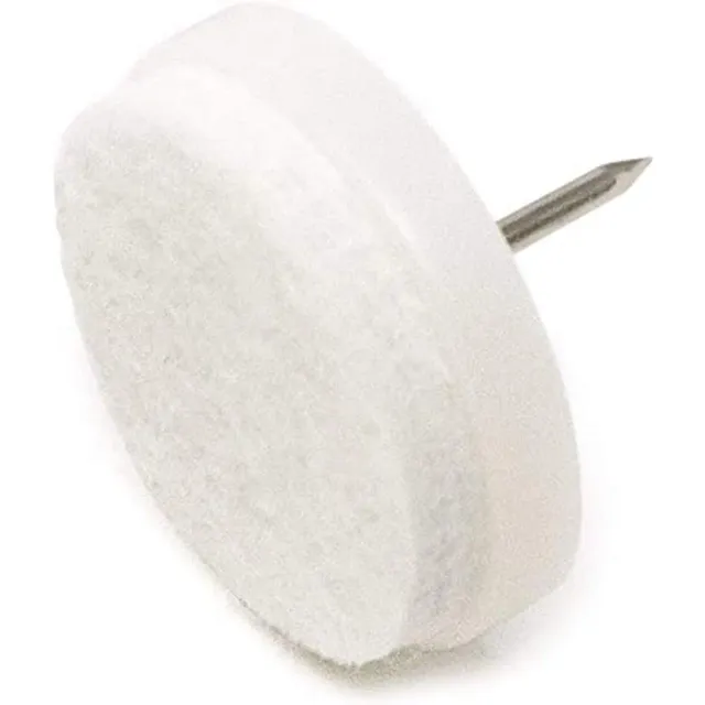 Adsamm feltrini chiodo tondi D28 mm bianchi 32 pezzi