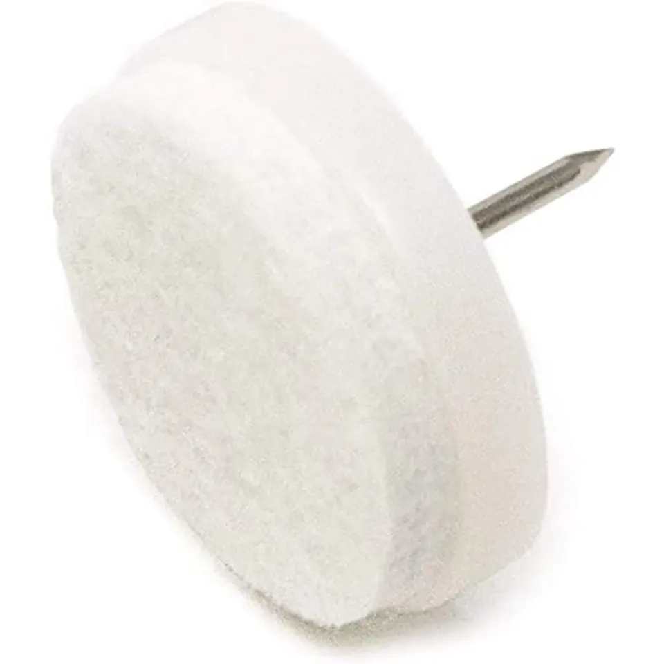 Adsamm feltrini chiodo tondi D28 mm bianchi 32 pezzi