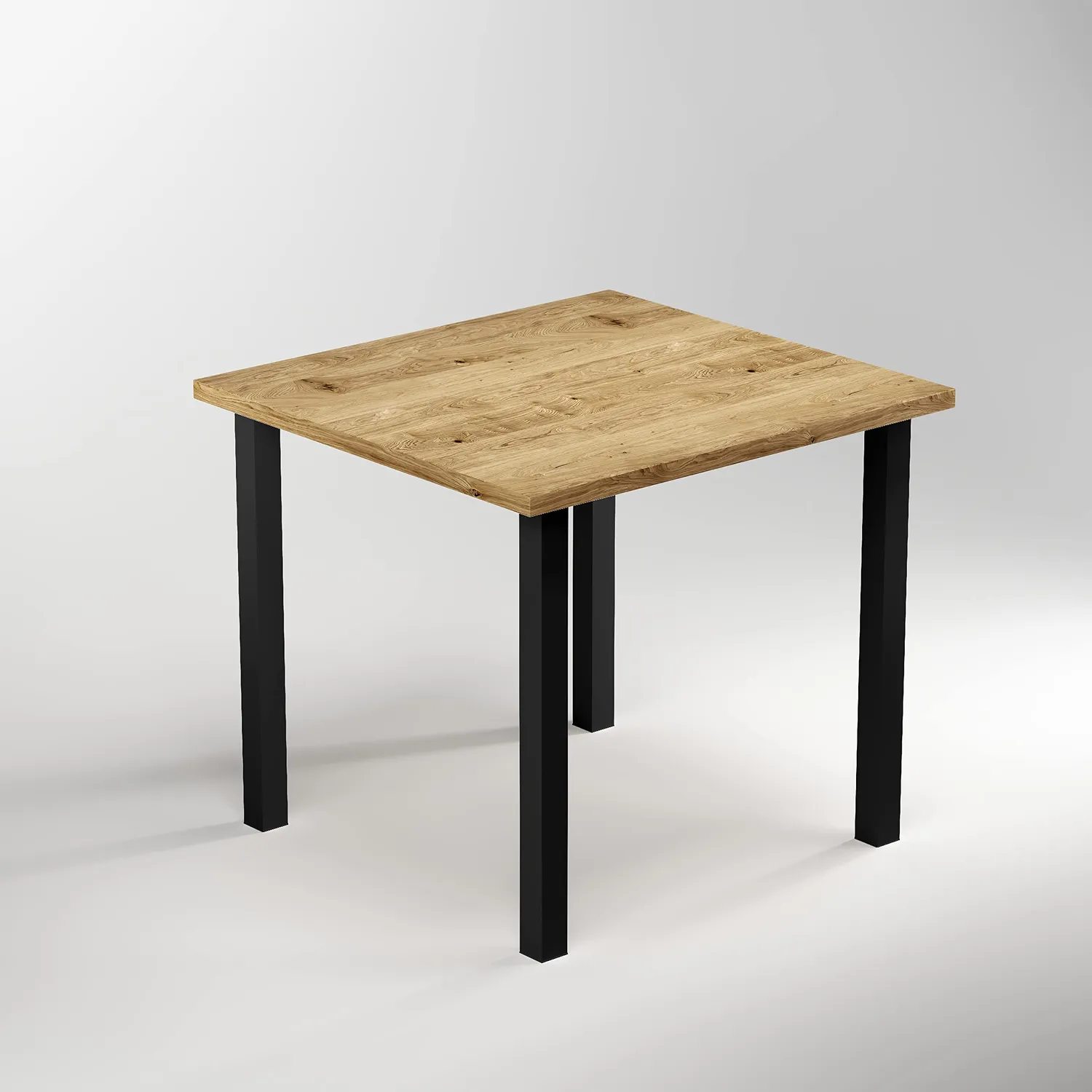 Emuca Gambe Tavolo 50x50 H710 Acciaio Nere