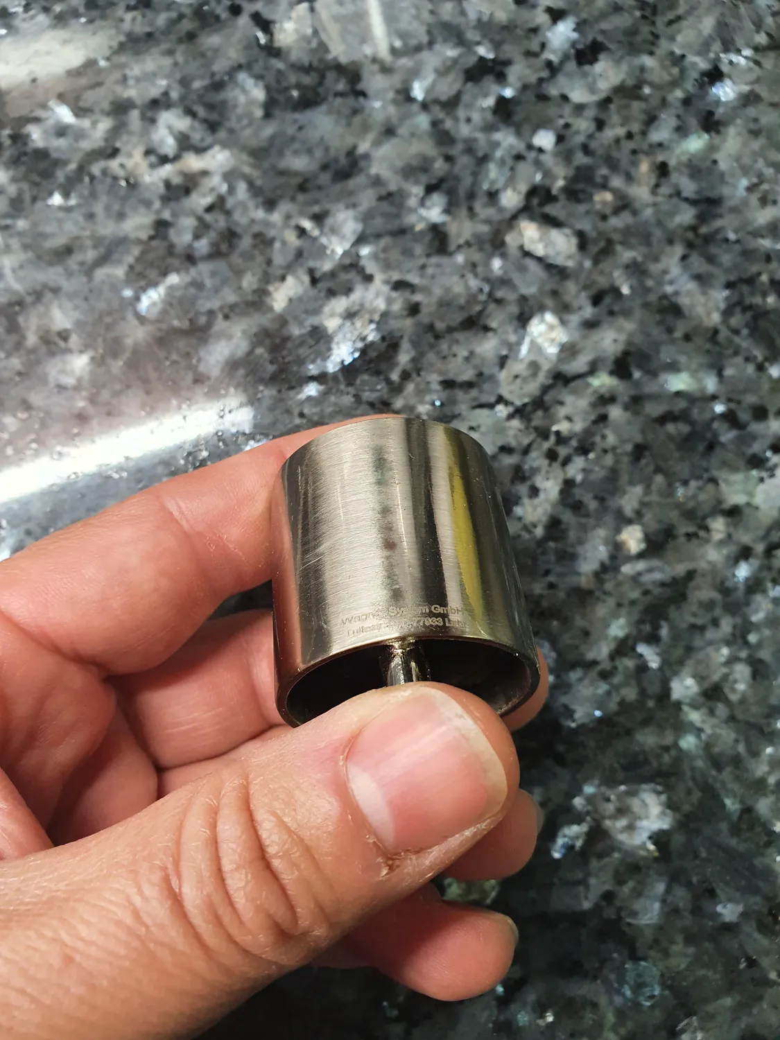 Wagner Fermaporta Pavimento Avvitare Ø 38 mm Effetto Inox