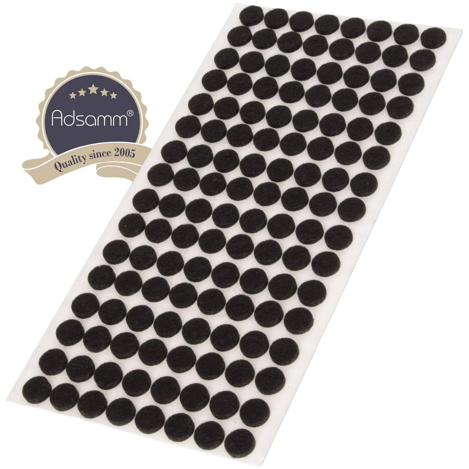 Adsamm feltrini autoadesivi neri Ø12 mm 128 pezzi