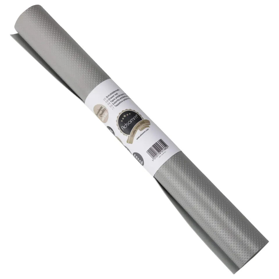 Adsamm Tappetino Antiscivolo 48x200 cm Rotolo Grigio in PVC