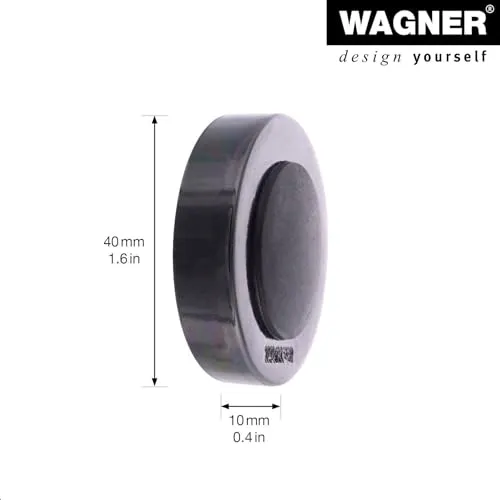 WAGNER Screw or Glue 15517211 fermaporta parete nero metallo