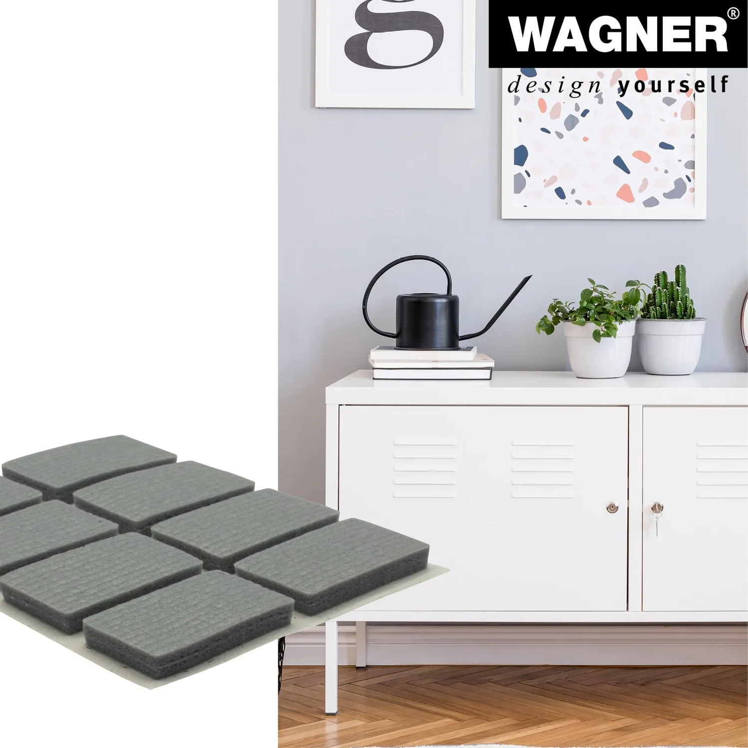 Wagner Soft Pads 16032699 paracolpi EVA grigi 16x26 mm 16 pezzi