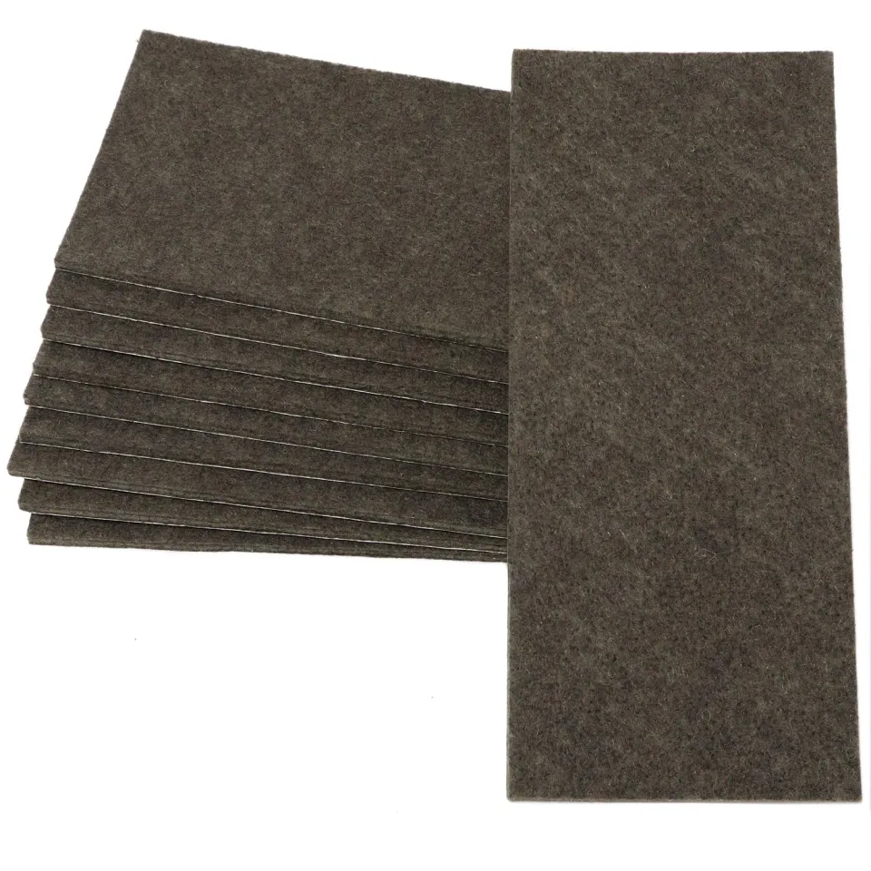 Adsamm fogli feltro autoadesivo 80x180 mm marrone 10 pezzi 3,5 mm