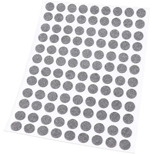 Adsamm feltrini autoadesivi Ø10 mm grigio 108 pezzi ultrasottili