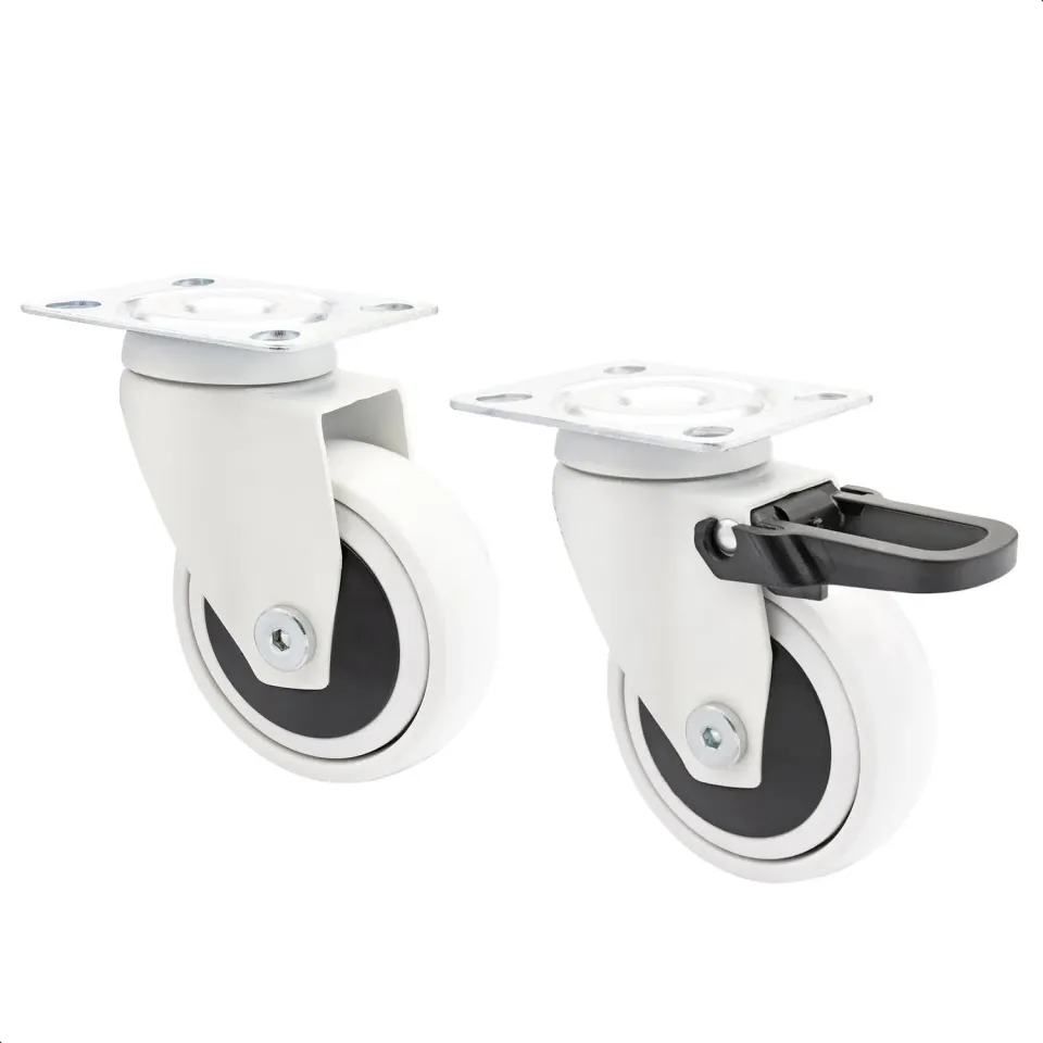 WAGNER 3C 02227602 ruote mobili set 2 bianche 75 mm morbide