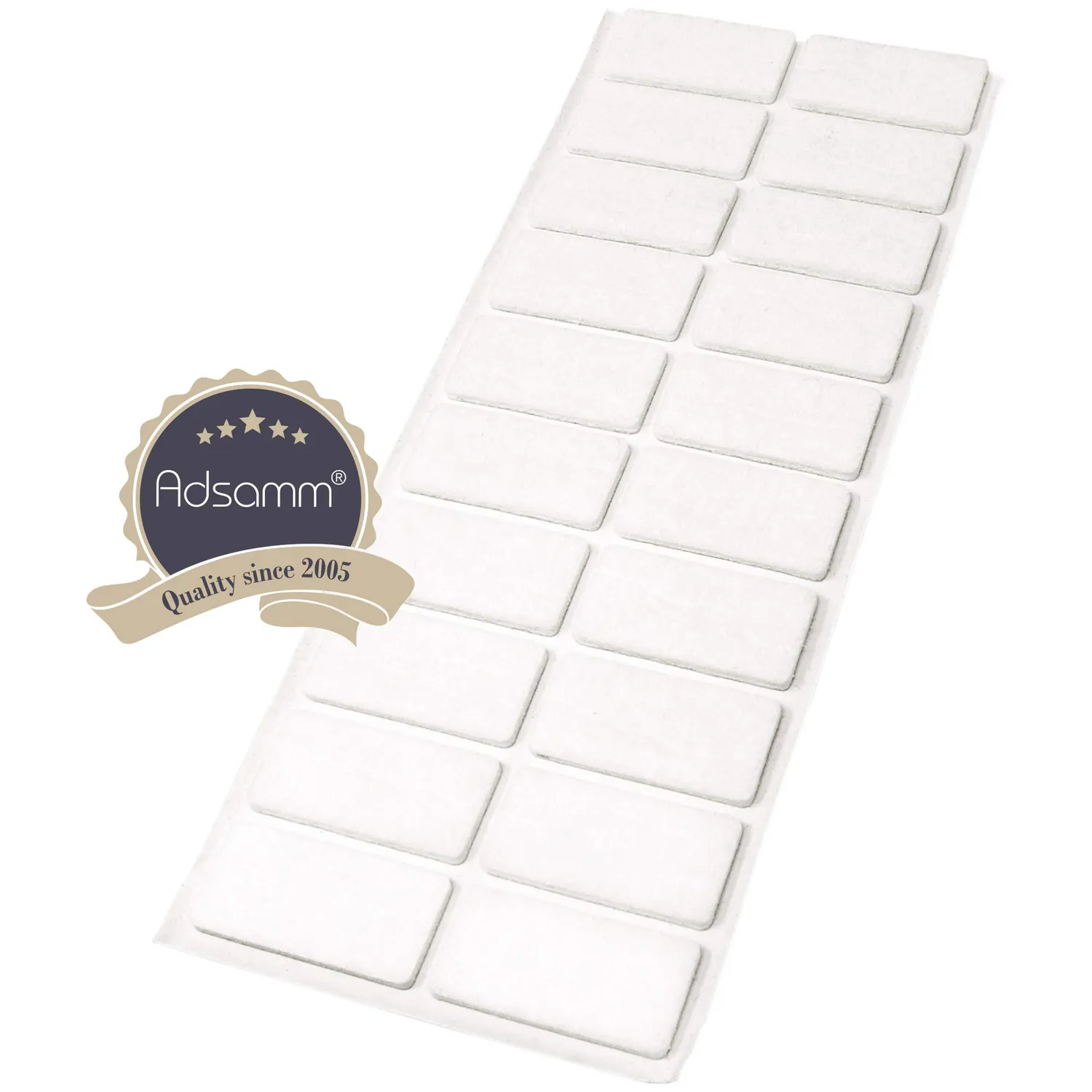 Adsamm feltrini bianchi 20x40 mm 20 pezzi 3,5 mm