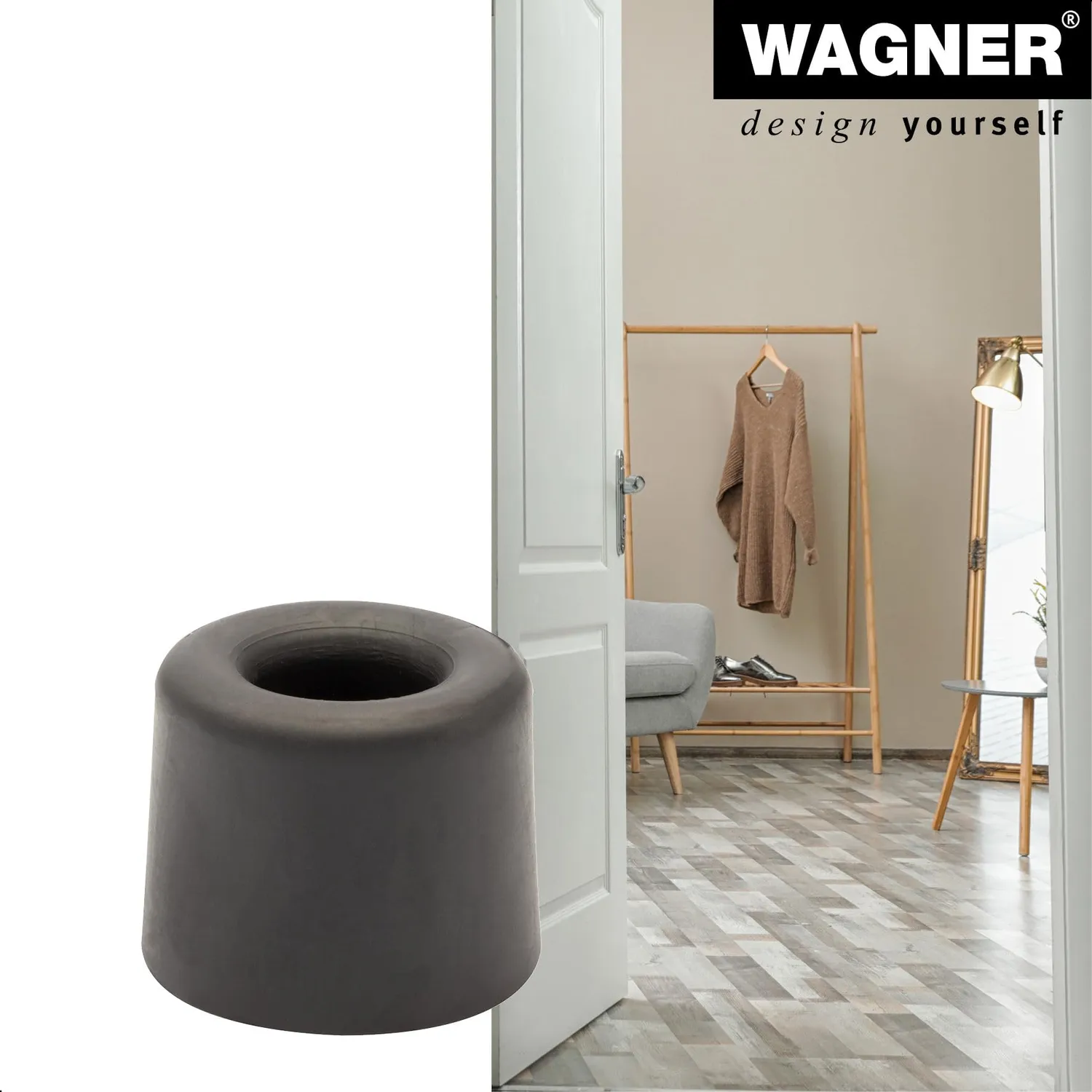 Wagner Vulkano Small fermaporta Ø30 mm rosso