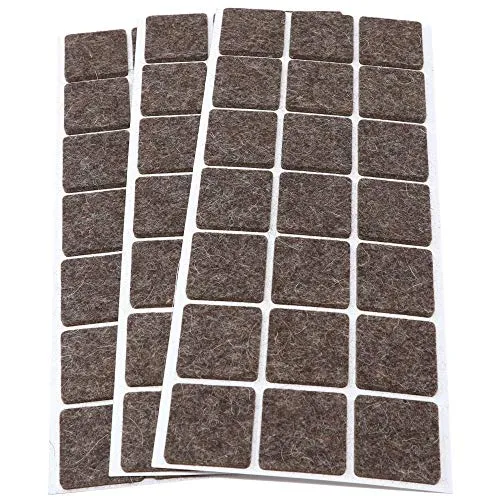 Adsamm Feltrini Quadrati 30x30 mm Marrone 63 Pezzi Lana