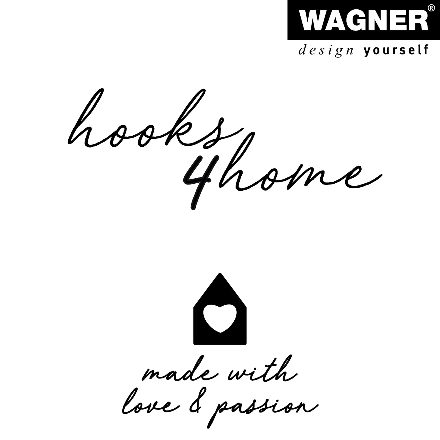 WAGNER hooks4home TULIP ganci parete set 4 pezzi grigio