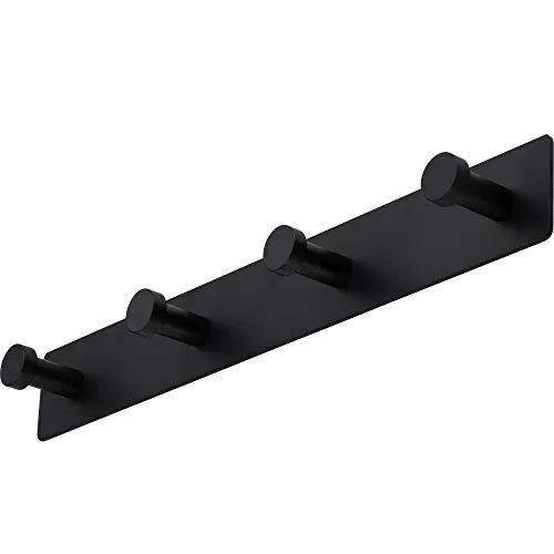 Gedotec Tenebris appendiabiti parete nero 4 ganci grande