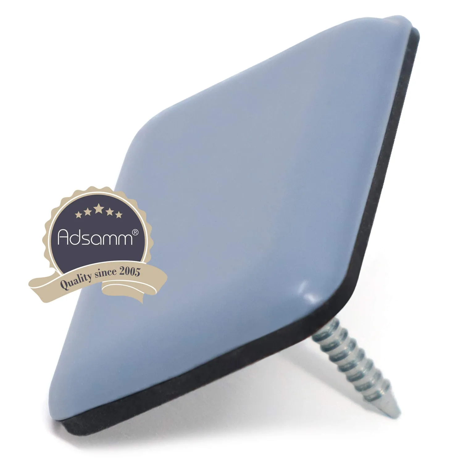 Adsamm scivoli PTFE con chiodo 24x35 mm 16 pezzi grigi
