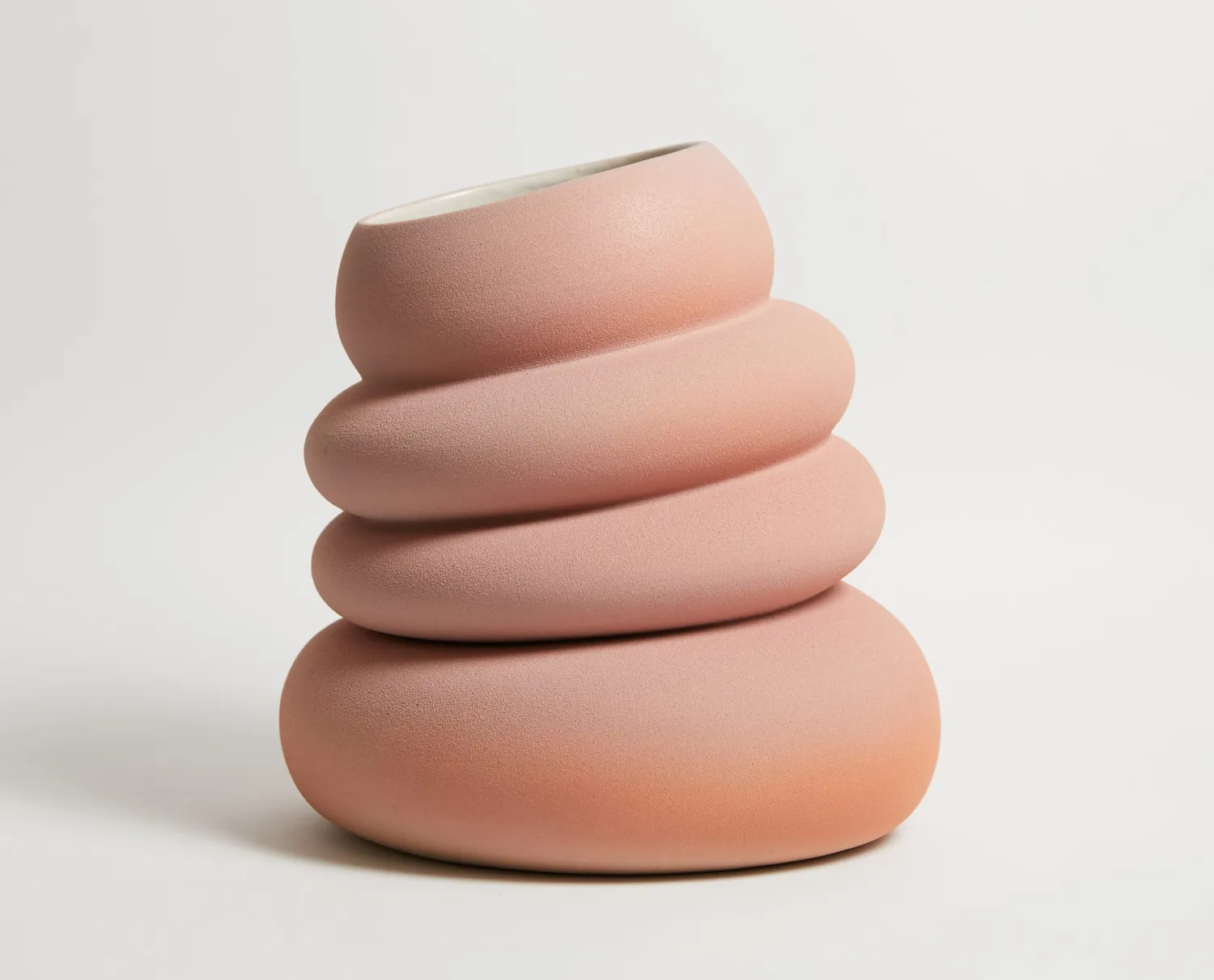 NIVA Design Colate Peach Medium vaso gres medio