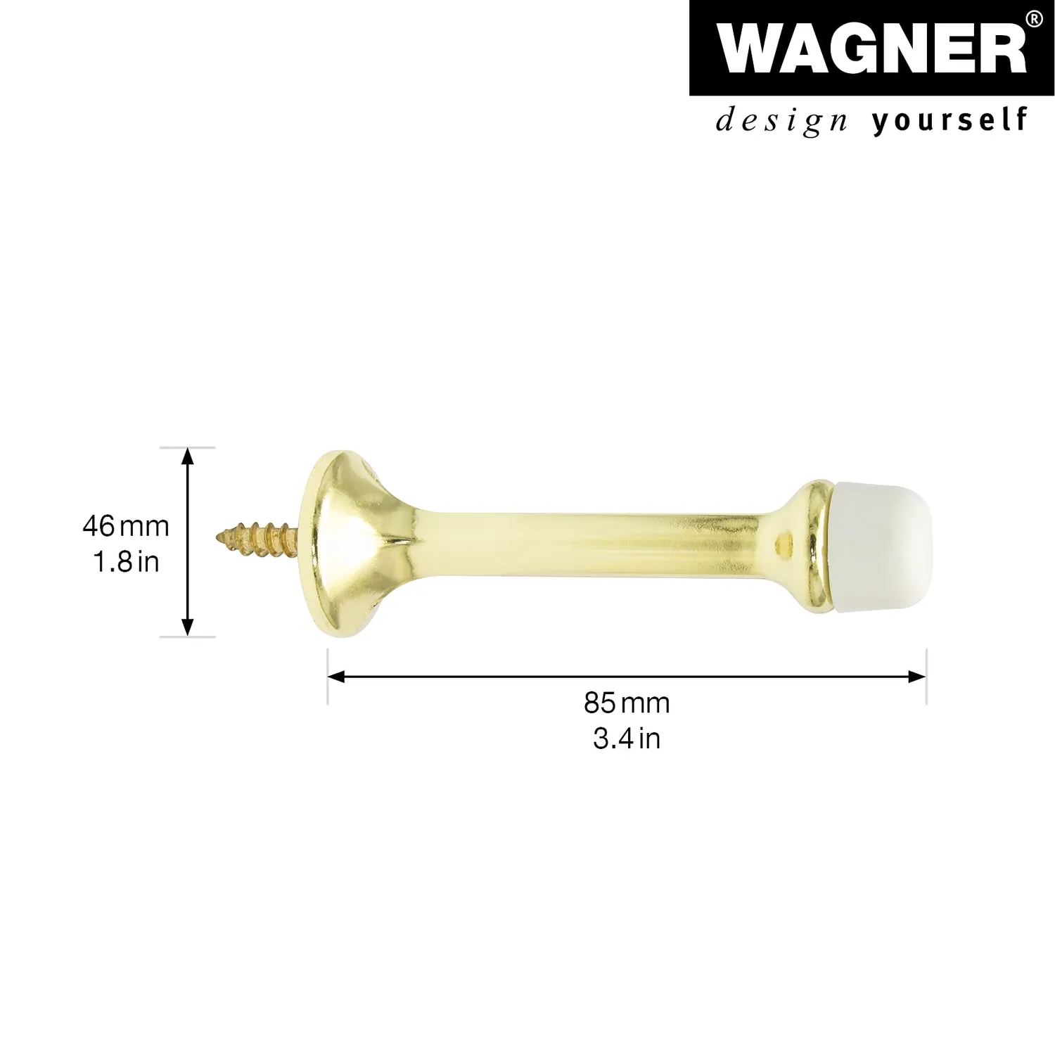 WAGNER Stick 15806711 fermaporta muro ottonato retrò