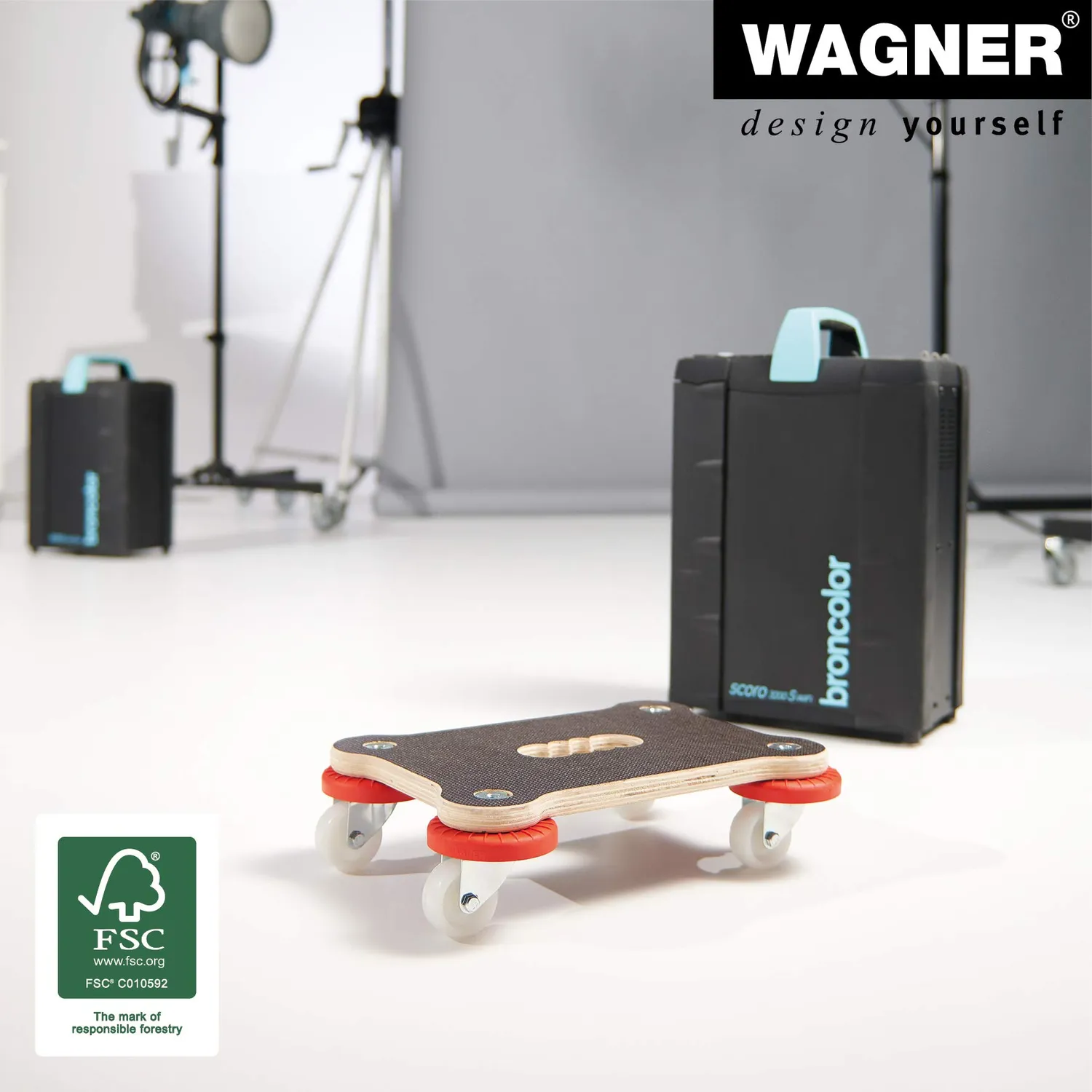 Wagner MM 1355 Carrello Trasporto 33x23 cm 200 kg Antiscivolo