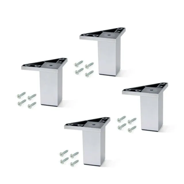 Emuca piedini cucina H 80 mm alluminio set 4 pezzi