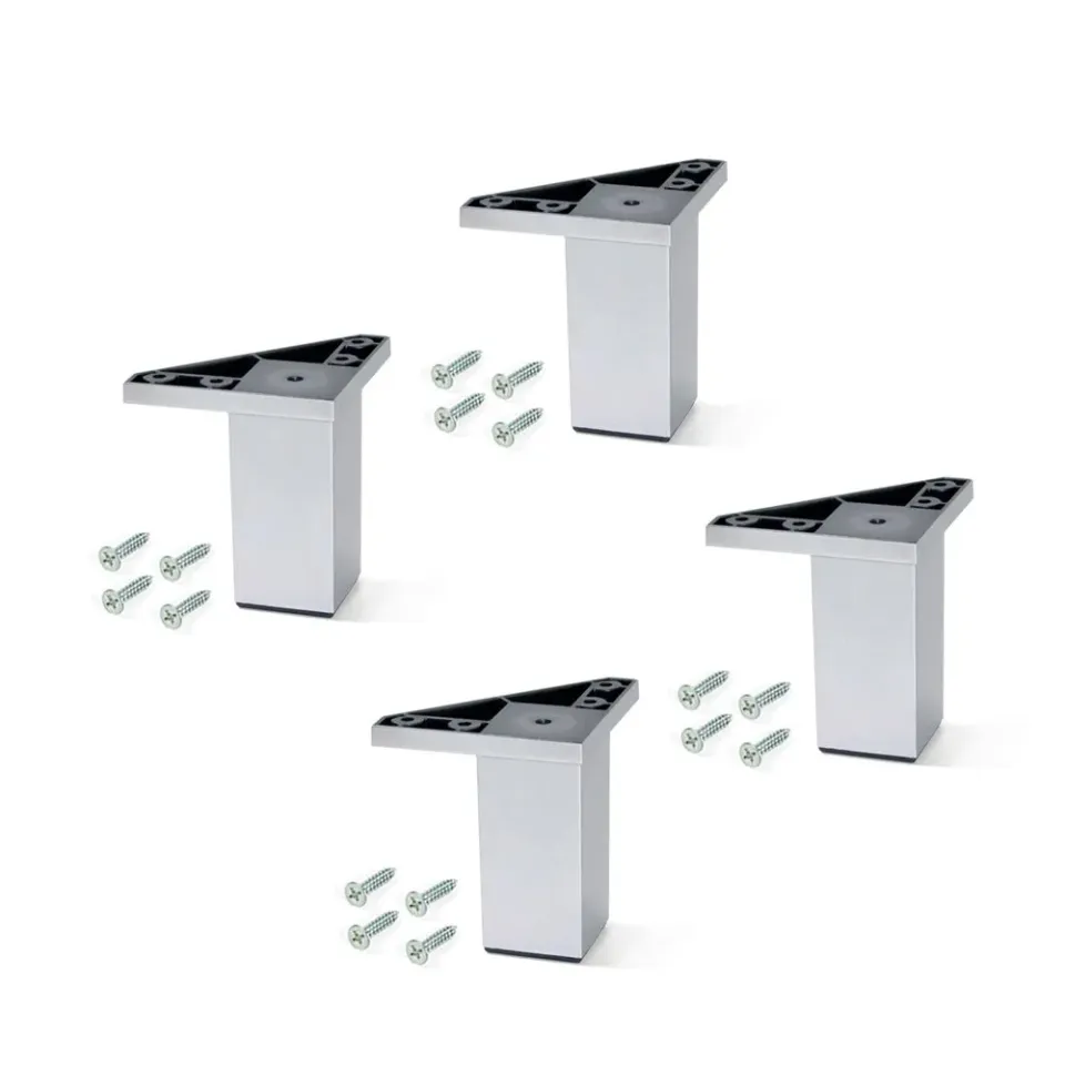 Emuca piedini cucina H 80 mm alluminio set 4 pezzi