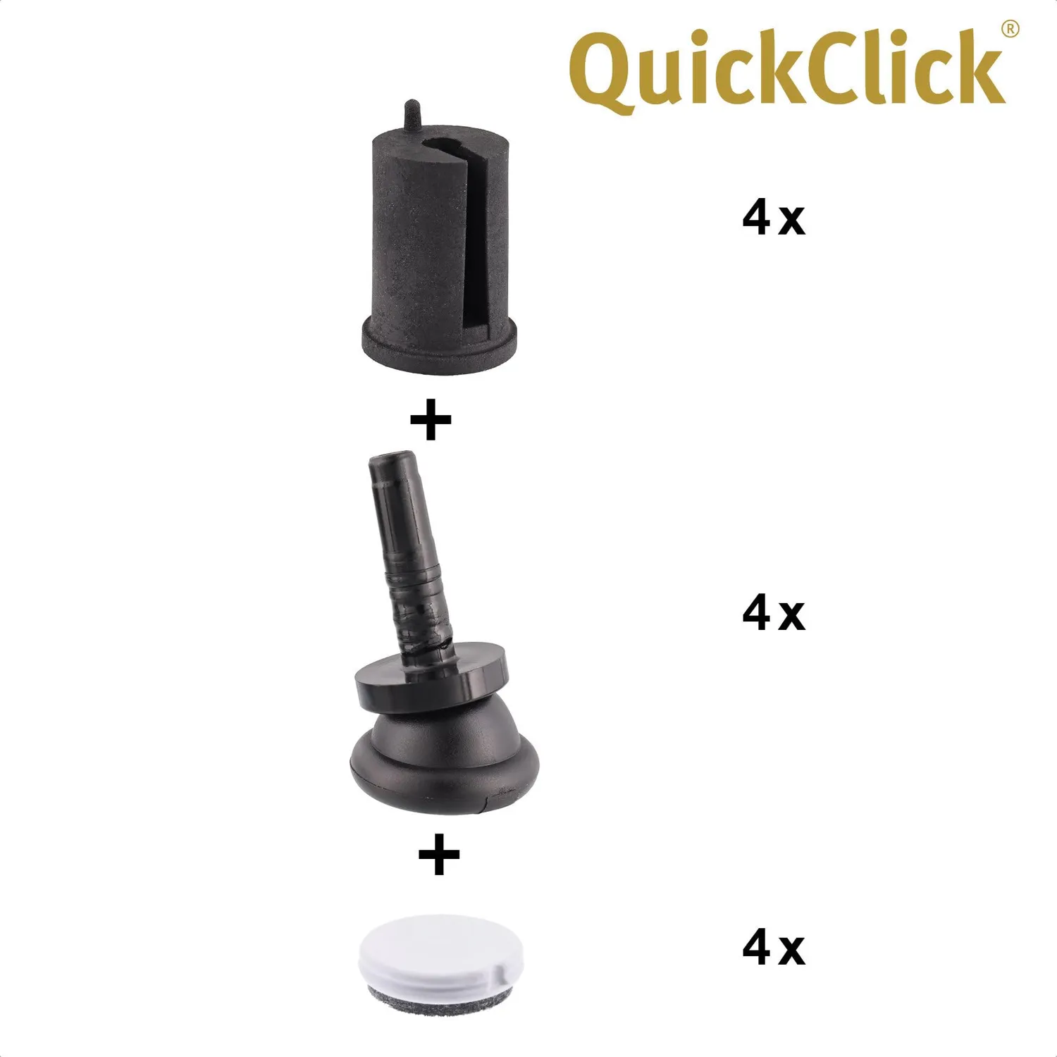 Wagner QuickClick Silencer Duo Feltrini 17/20 mm 4 pz