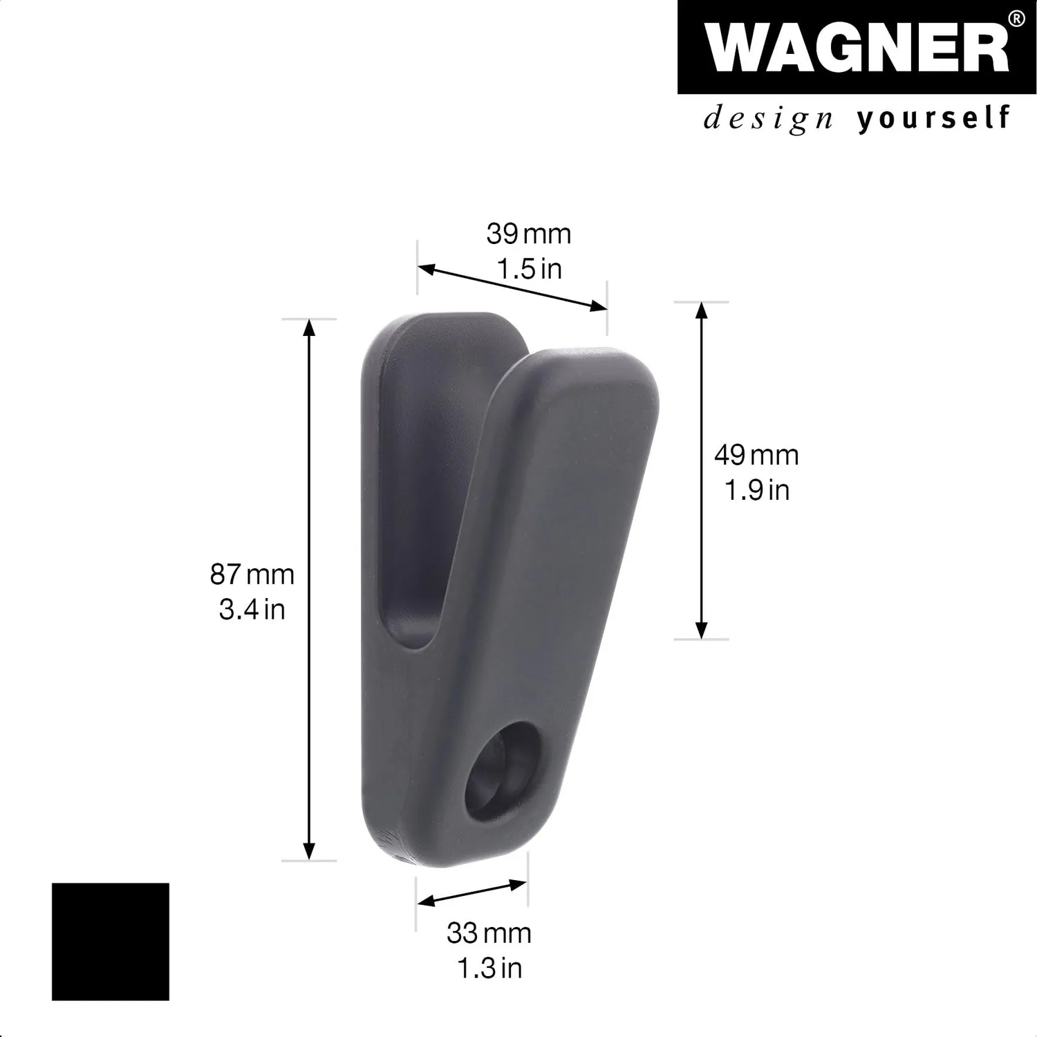 Wagner hooks4home Klammer EH 0470 gancio parete 85 mm plastica