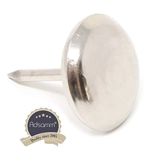 Adsamm Pattini Metallo con Chiodo Ø 18 mm 16 Pezzi