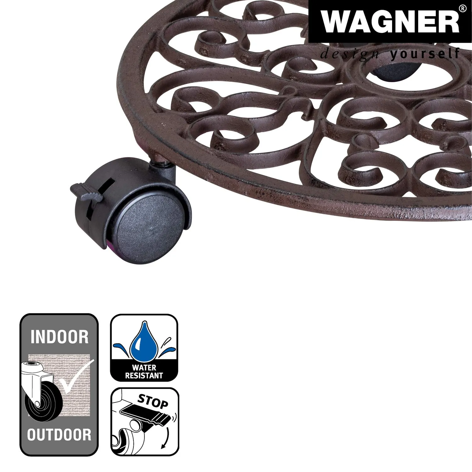 Wagner Antik 20092501 carrello piante rame Ø29 cm 50 kg