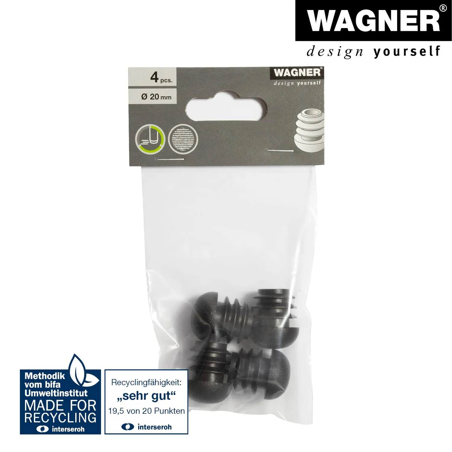 Wagner 15005299 tappi tubi acciaio Ø18/20 mm 4 pezzi
